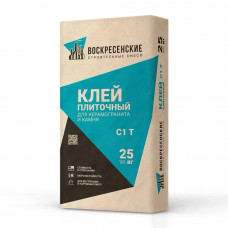 Клей плиточный C1 T Воскресенские для керамогранита и камня, 25 кг