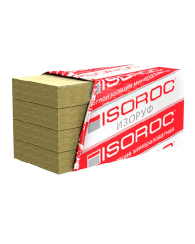 Утеплитель жесткий Изорок (Isoroc) Изоруф Н 1000х600х50 мм (уп/5плит, 3м2/0,15м3)