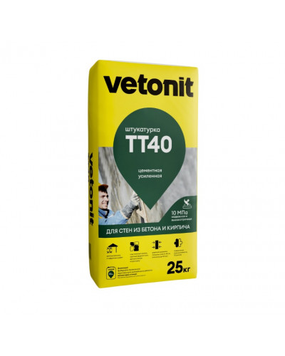 Штукатурка Weber Vetonit ТТ40 25 кг