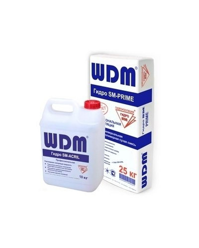 Двухкомпонентная гидро-смесь WDM Prime плюс Acril 35кг