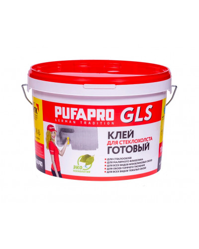 Клей готовый для стеклообоев Pufas Glutolin GLS 10 кг (60 м2)