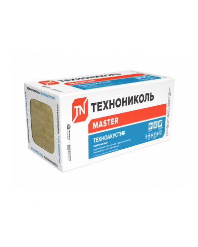 Звукоизоляция Технониколь Техноакустик Master 1200х600х50 мм (Уп/8 плит, 5,76м2/0,288м3)
