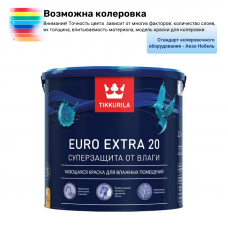 Краска моющаяся для влажных помещений Тиккурила / Тиккивала Евро Экстра-20 2,7 л