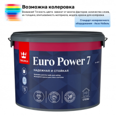 Краска моющаяся для стен и потолков Тиккурила / Тиккивала Евро Пауэр-7 C 9 л