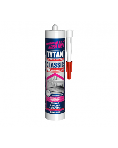 Клей монтажный каучуковый Tytan Classic Fix прозрачный 310 мл